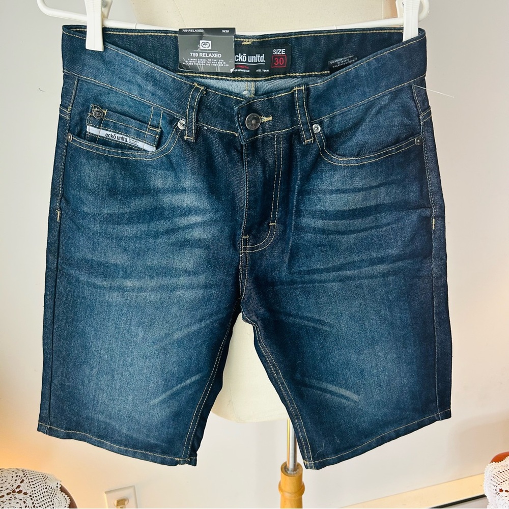 Ecko Unlimited Dark Blue Jean Shorts